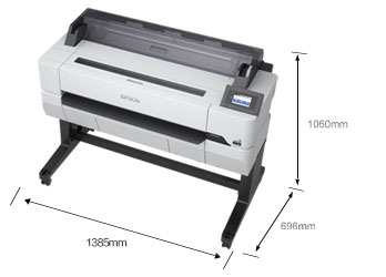 產品外觀尺寸 - Epson SureColor T5480產品規格
